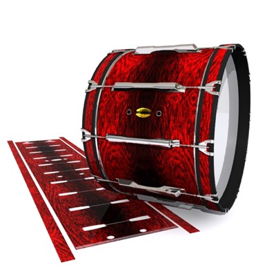 Yamaha 8300 Field Corps Bass Drum Slip - Rosy Red Rosewood (Red)