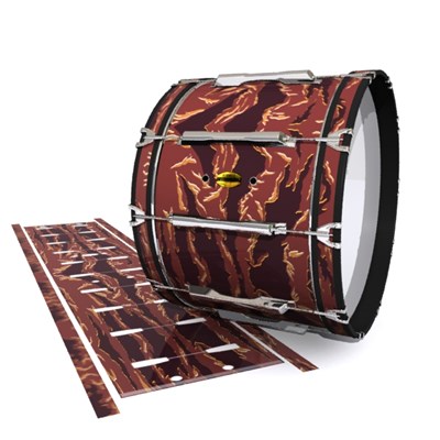 Yamaha 8300 Field Corps Bass Drum Slip - Sabertooth Tiger Camouflage (Red)