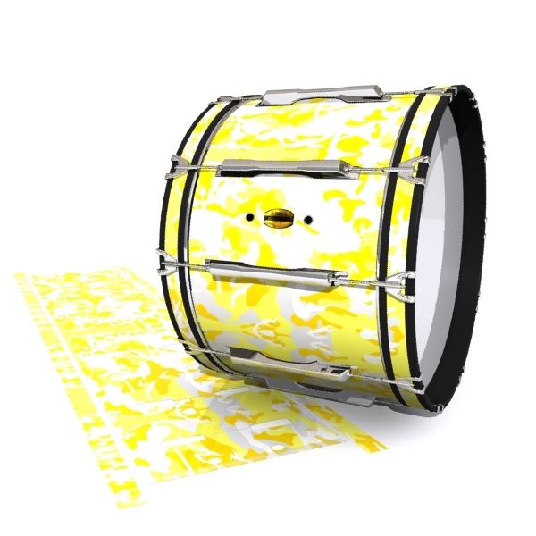 Yamaha 8300 Field Corps Bass Drum Slip - Solar Blizzard Traditional Camouflage (Yellow)
