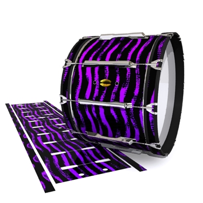 Yamaha 8300 Field Corps Bass Drum Slip - Wave Brush Strokes Purple and Black (Purple)