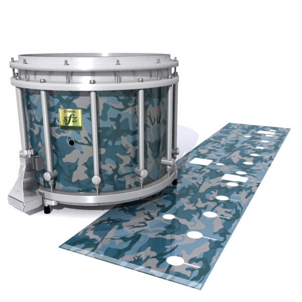 Yamaha 9200 Field Corps Snare Drum Slip - Blue Slate Traditional Camouflage (Blue)