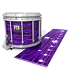 Yamaha 9200 Field Corps Snare Drum Slip - Chaos Brush Strokes Purple and Black (Purple)