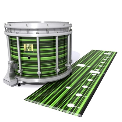 Yamaha 9200 Field Corps Snare Drum Slip - Green Horizon Stripes (Green)