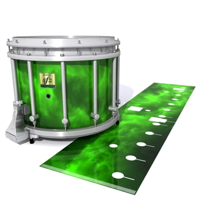 Yamaha 9200 Field Corps Snare Drum Slip - Green Smokey Clouds (Themed)