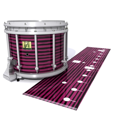 Yamaha 9200 Field Corps Snare Drum Slip - Lateral Brush Strokes Maroon and Black (Red)