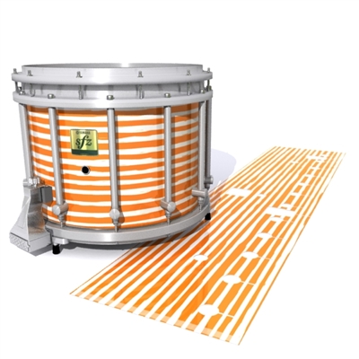 Yamaha 9200 Field Corps Snare Drum Slip - Lateral Brush Strokes Orange and White (Orange)