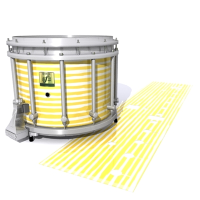 Yamaha 9200 Field Corps Snare Drum Slip - Lateral Brush Strokes Yellow and White (Yellow)