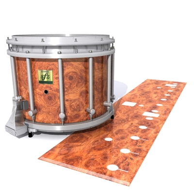 Yamaha 9200 Field Corps Snare Drum Slip - Macro Ormosia Burl (Neutral)