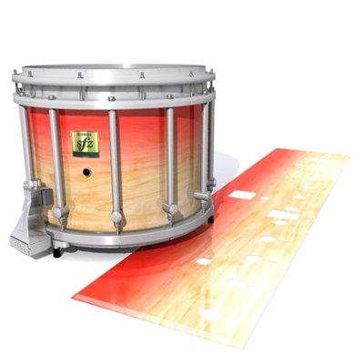 Yamaha 9200 Field Corps Snare Drum Slip - Maple Woodgrain Red Fade (Red)