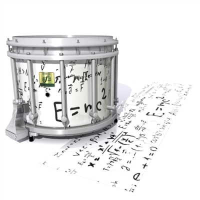 Yamaha 9200 Field Corps Snare Drum Slip - Mathmatical Equations on White (Themed)