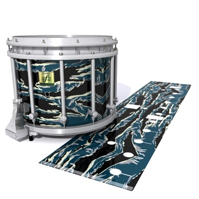 Yamaha 9200 Field Corps Snare Drum Slip - Nighthawk Tiger Camouflage (Blue)