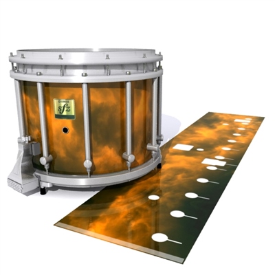 Yamaha 9200 Field Corps Snare Drum Slip - Orange Smokey Clouds (Themed)