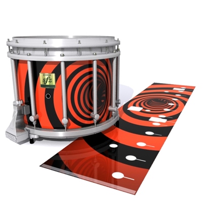 Yamaha 9200 Field Corps Snare Drum Slip - Red Vortex Illusion (Themed)