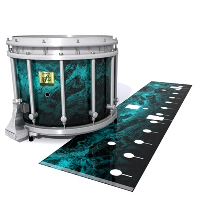 Yamaha 9200 Field Corps Snare Drum Slip - River GEO Marble Fade (Aqua)