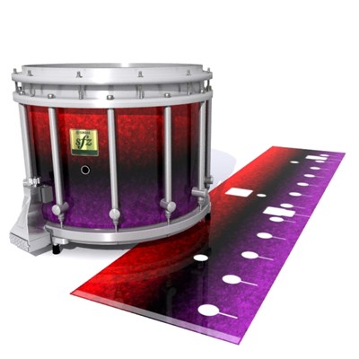 Yamaha 9200 Field Corps Snare Drum Slip - Rosso Galaxy Fade (Red) (Purple)