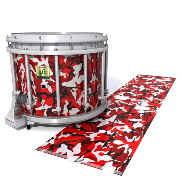 Yamaha 9200 Field Corps Snare Drum Slip - Serious Red Traditional Camouflage (Red)