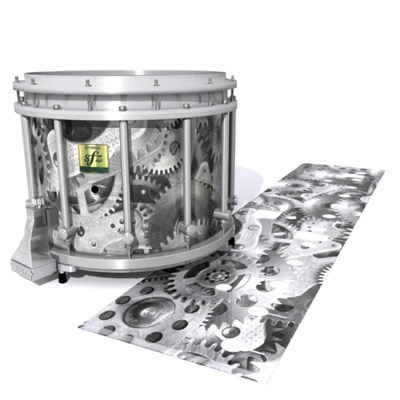 Yamaha 9200 Field Corps Snare Drum Slip - Silver Gears(Themed)