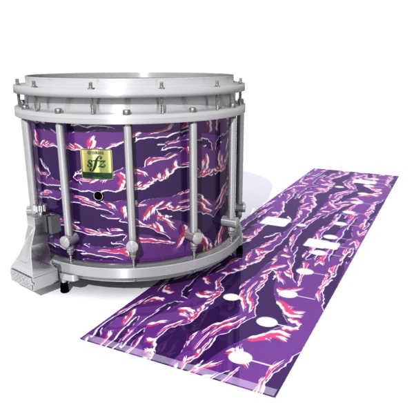 Yamaha 9200 Field Corps Snare Drum Slip - Violet Voltage Tiger Camouflage (Purple)