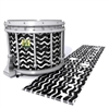 Yamaha 9200 Field Corps Snare Drum Slip - Wave Brush Strokes Black and White (Neutral)