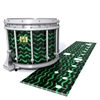 Yamaha 9200 Field Corps Snare Drum Slip - Wave Brush Strokes Green and Black (Green)