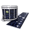 Yamaha 9200 Field Corps Snare Drum Slip - Wave Brush Strokes Navy Blue and Black (Blue)