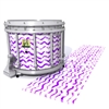 Yamaha 9200 Field Corps Snare Drum Slip - Wave Brush Strokes Purple and White (Purple)