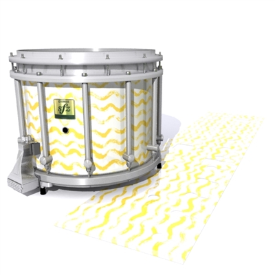 Yamaha 9200 Field Corps Snare Drum Slip - Wave Brush Strokes Yellow and White (Yellow)