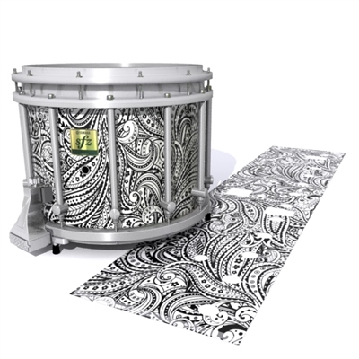 Yamaha 9200 Field Corps Snare Drum Slip - White Paisley (Themed)