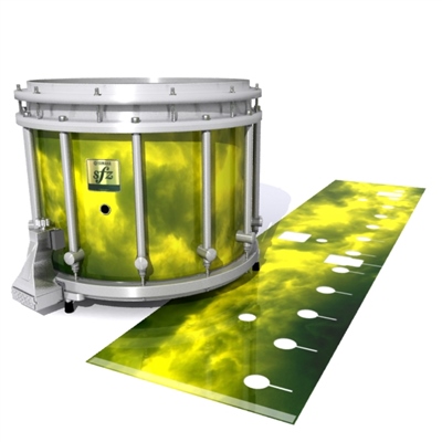 Yamaha 9200 Field Corps Snare Drum Slip - Yellow Smokey Clouds (Themed)