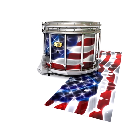 Yamaha 9300/9400/9400 Field Corps Snare Drum Slip - Stylized American Flag