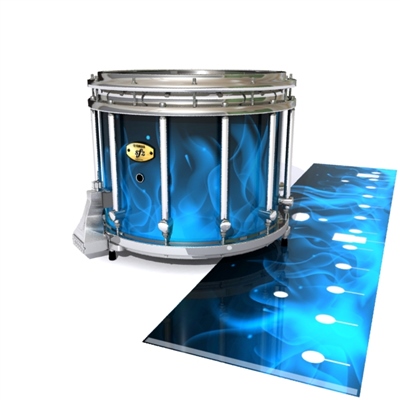 Yamaha 9300/9400 Field Corps Snare Drum Slip - Blue Flames (Themed)