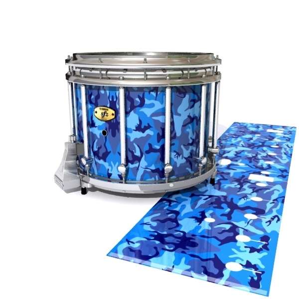 Yamaha 9300/9400 Field Corps Snare Drum Slip - Blue Wing Traditional Camouflage (Blue)