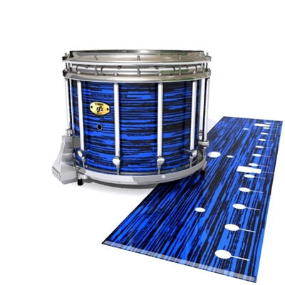 Yamaha 9300/9400 Field Corps Snare Drum Slip - Chaos Brush Strokes Blue and Black (Blue)