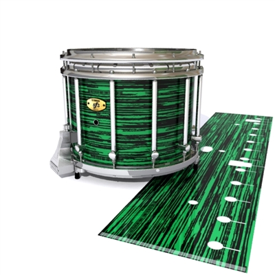 Yamaha 9300/9400 Field Corps Snare Drum Slip - Chaos Brush Strokes Green and Black (Green)