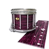 Yamaha 9300/9400 Field Corps Snare Drum Slip - Chaos Brush Strokes Maroon and Black (Red)