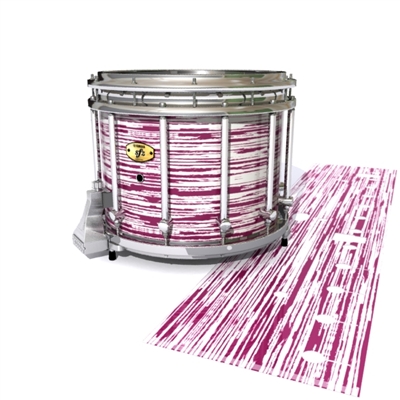 Yamaha 9300/9400 Field Corps Snare Drum Slip - Chaos Brush Strokes Maroon and White (Red)