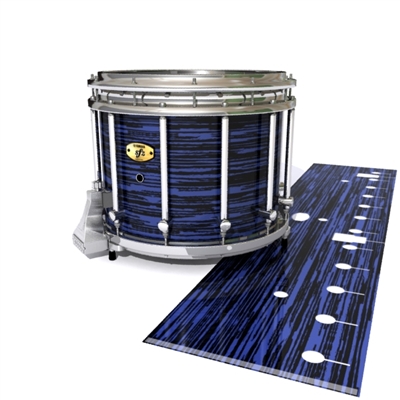Yamaha 9300/9400 Field Corps Snare Drum Slip - Chaos Brush Strokes Navy Blue and Black (Blue)