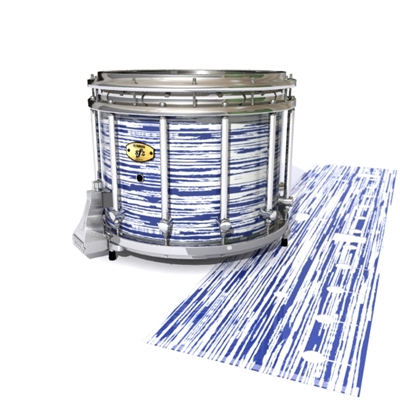 Yamaha 9300/9400 Field Corps Snare Drum Slip - Chaos Brush Strokes Navy Blue and White (Blue)