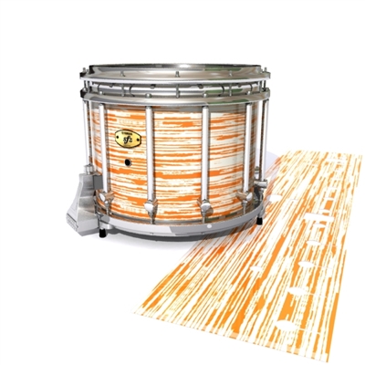 Yamaha 9300/9400 Field Corps Snare Drum Slip - Chaos Brush Strokes Orange and White (Orange)