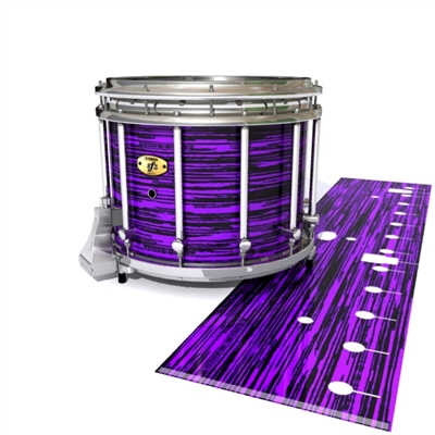 Yamaha 9300/9400 Field Corps Snare Drum Slip - Chaos Brush Strokes Purple and Black (Purple)