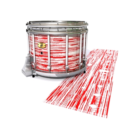 Yamaha 9300/9400 Field Corps Snare Drum Slip - Chaos Brush Strokes Red and White (Red)