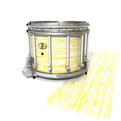 Yamaha 9300/9400 Field Corps Snare Drum Slip - Chaos Brush Strokes Yellow and White (Yellow)