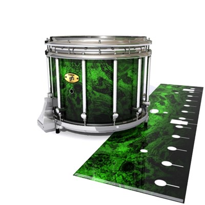 Yamaha 9300/9400 Field Corps Snare Drum Slip - Forest GEO Marble Fade (Green)