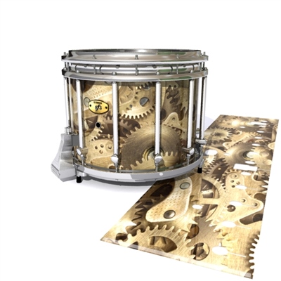 Yamaha 9300/9400 Field Corps Snare Drum Slip - Golden Gears (Themed)