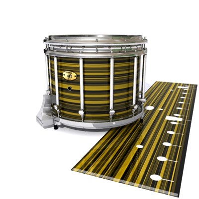 Yamaha 9300/9400 Field Corps Snare Drum Slip - Gold Horizon Stripes (Yellow)