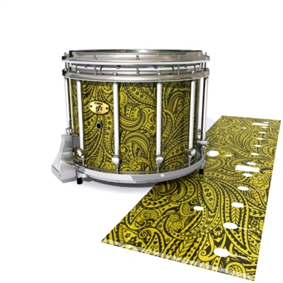 Yamaha 9300/9400 Field Corps Snare Drum Slip - Gold Paisley (Themed)