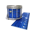 Yamaha 9300/9400 Field Corps Snare Drum Slip - Lateral Brush Strokes Blue and Black (Blue)