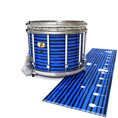 Yamaha 9300/9400 Field Corps Snare Drum Slip - Lateral Brush Strokes Blue and Black (Blue)