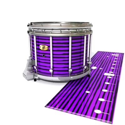 Yamaha 9300/9400 Field Corps Snare Drum Slip - Lateral Brush Strokes Purple and Black (Purple)