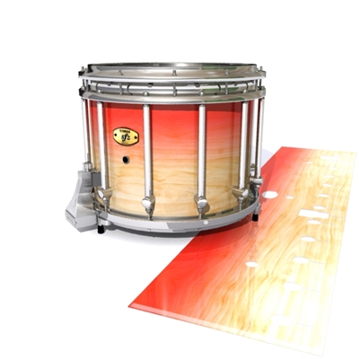 Yamaha 9300/9400 Field Corps Snare Drum Slip - Maple Woodgrain Red Fade (Red)